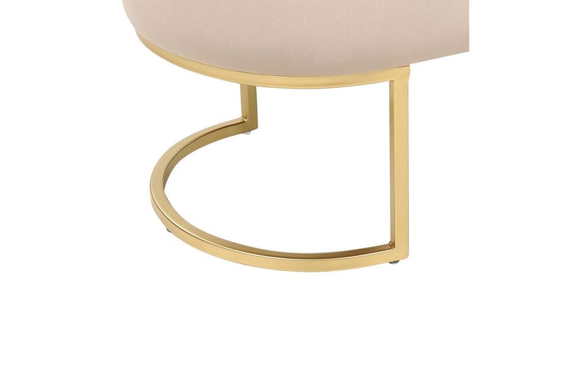 Istuimen penkki Milry Beige/Kulta - Beige/Kulta - Huonekalut - Tuoli & nojatuoli - Jakkara & jalkarahi - Rahi