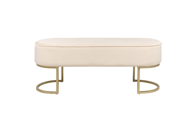 Istuimen penkki Milry Kermanvalkoinen/kulta - Kermanvalkoinen/kulta - Huonekalut - Tuoli & nojatuoli - Jakkara & jalkarahi - Rahi