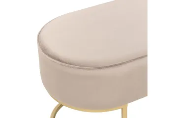 Istuimen penkki Milry Beige/Kulta - Beige/Kulta - Huonekalut - Tuoli & nojatuoli - Jakkara & jalkarahi - Rahi