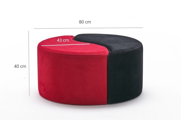 Istuinrahi Auxois - Punainen/Musta - Säkkirahi