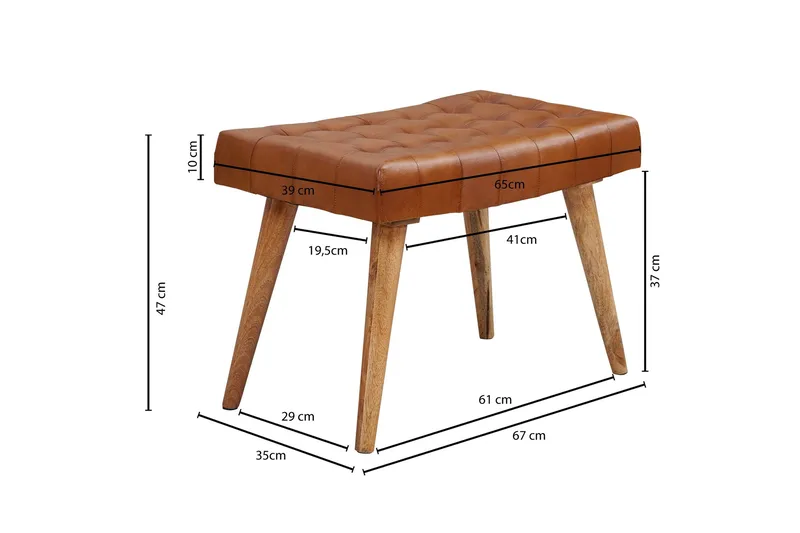 Istuinrahi Merick - Ruskea - Huonekalut - Tuoli & nojatuoli - Jakkara & jalkarahi