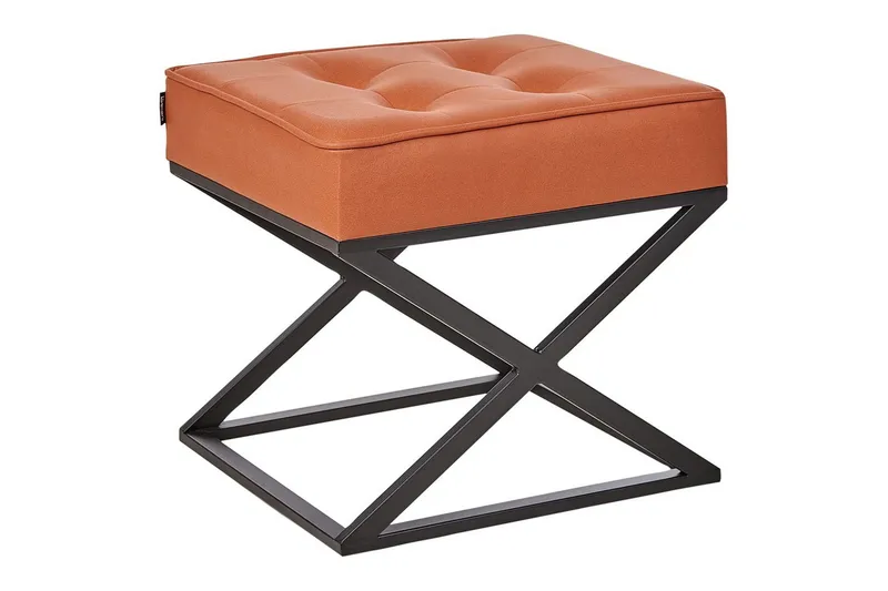 Jakkara Murdo Oranssi/Musta - Oranssi/Musta - Huonekalut - Tuoli & nojatuoli - Jakkara & jalkarahi - Rahi