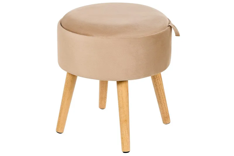 Jakkara Neely Beige - Beige - Huonekalut - Tuoli & nojatuoli - Jakkara & jalkarahi - Rahi