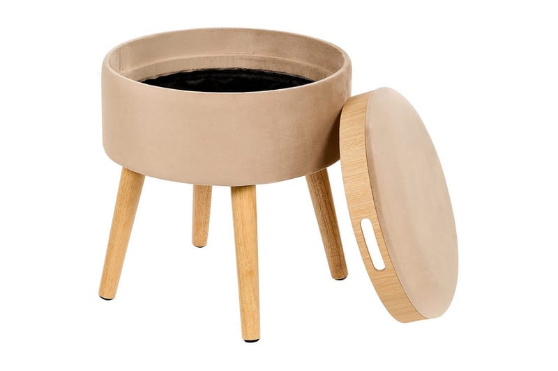 Jakkara Neely Beige - Beige - Huonekalut - Tuoli & nojatuoli - Jakkara & jalkarahi - Rahi