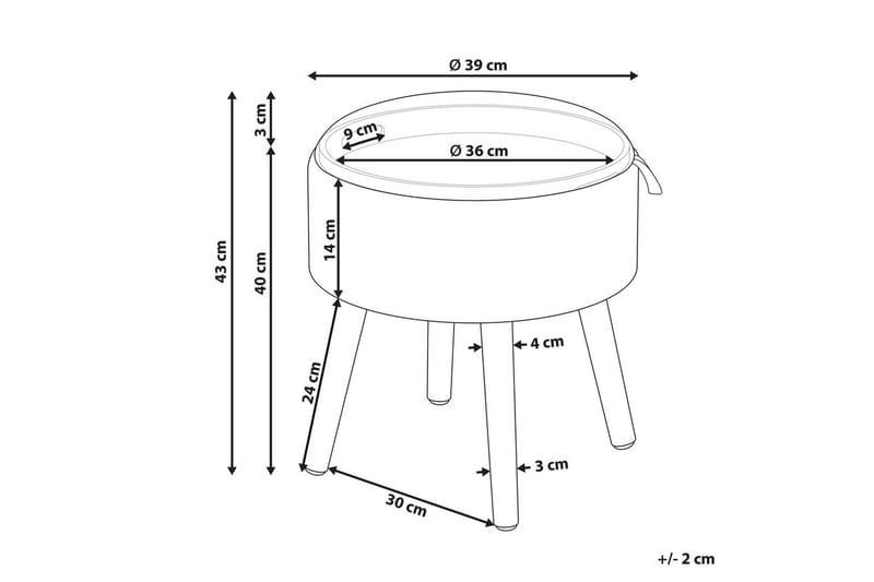 Jakkara Neely Sininen - Sininen - Huonekalut - Tuoli & nojatuoli - Jakkara & jalkarahi - Rahi
