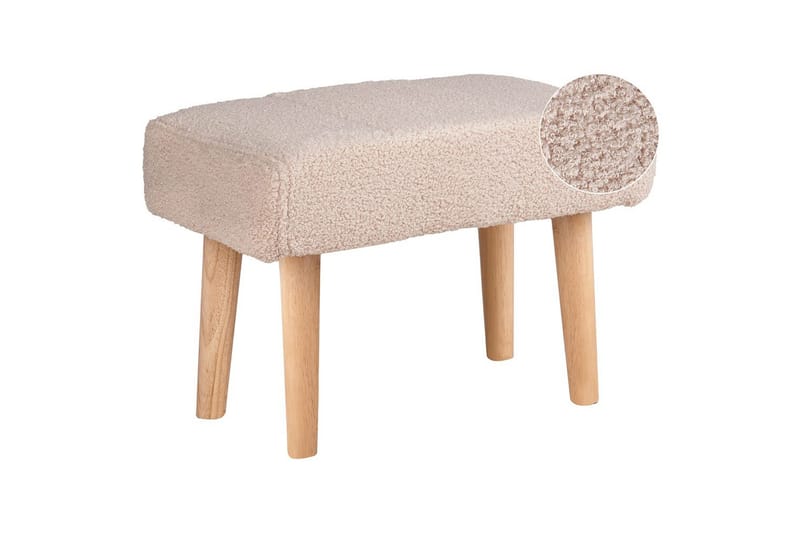 Jakkara Takoma Beige/vaalea puu - Beige/vaalea puu - Huonekalut - Tuoli & nojatuoli - Jakkara & jalkarahi - Rahi