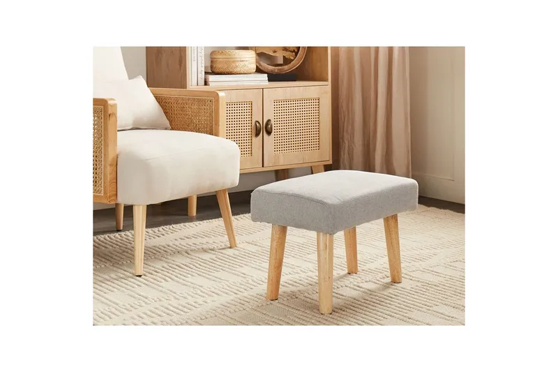 Jakkara Takoma II Harmaa/vaalea puu - Harmaa/vaalea puu - Huonekalut - Tuoli & nojatuoli - Jakkara & jalkarahi - Rahi