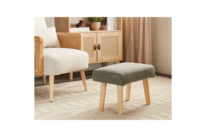 Jakkara Takoma II Vihreä/vaalea puu - Vihreä/vaalea puu - Huonekalut - Tuoli & nojatuoli - Jakkara & jalkarahi - Rahi