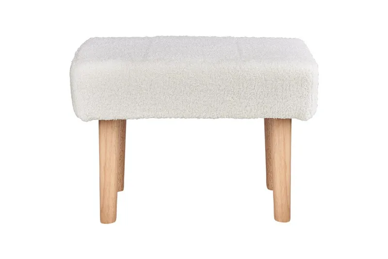 Jakkara Takoma Valkoinen/vaalea puu - Valkoinen/vaalea puu - Huonekalut - Tuoli & nojatuoli - Jakkara & jalkarahi - Rahi