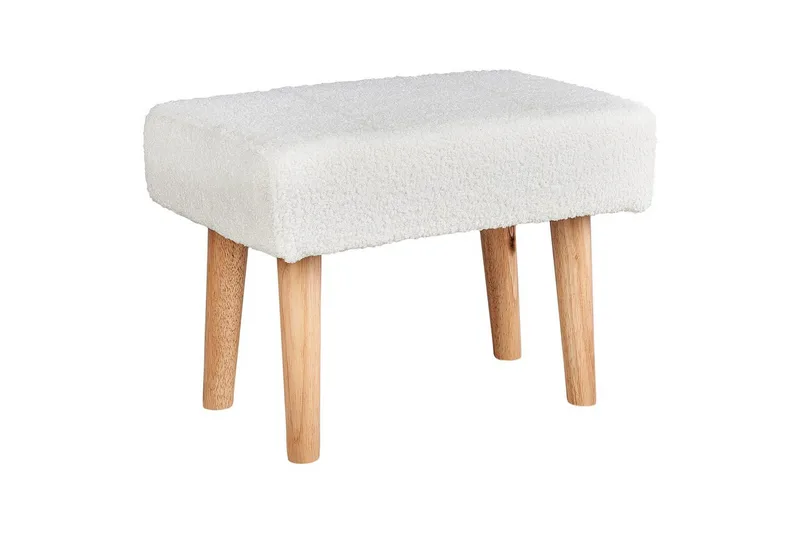 Jakkara Takoma Valkoinen/vaalea puu - Valkoinen/vaalea puu - Huonekalut - Tuoli & nojatuoli - Jakkara & jalkarahi - Rahi