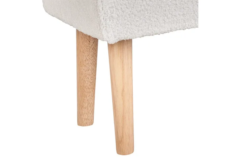 Jakkara Takoma Valkoinen/vaalea puu - Valkoinen/vaalea puu - Huonekalut - Tuoli & nojatuoli - Jakkara & jalkarahi - Rahi