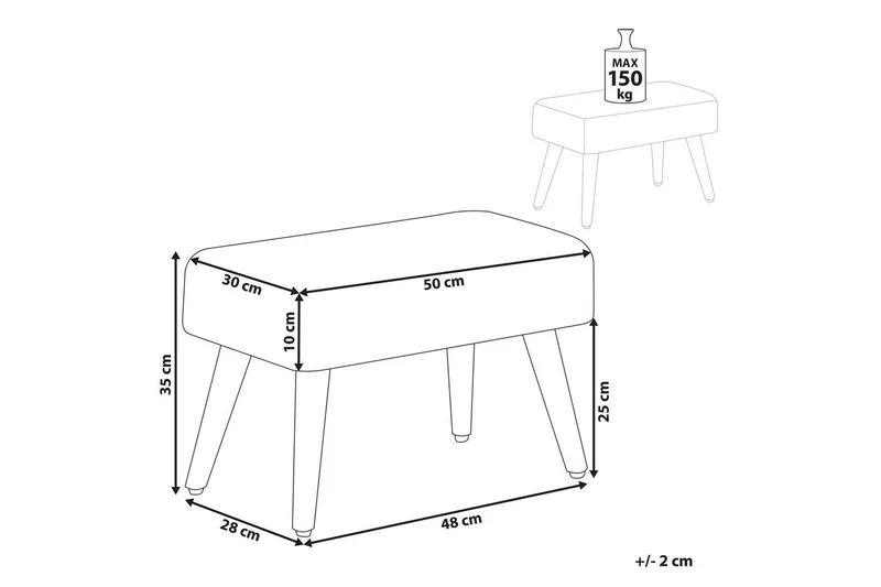 Jakkara Takoma Valkoinen/vaalea puu - Valkoinen/vaalea puu - Huonekalut - Tuoli & nojatuoli - Jakkara & jalkarahi - Rahi