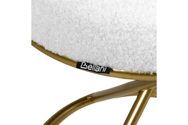 Jakkara Presho Valkoinen/kulta - Valkoinen/kulta - Huonekalut - Tuoli & nojatuoli - Jakkara & jalkarahi - Rahi