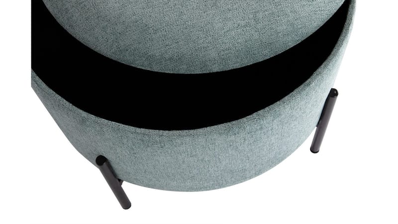 Karan puffi säilytystilalla 55 cm pyöreä - Sinivihreä - Huonekalut - Tuoli & nojatuoli - Jakkara & jalkarahi - Säkkirahi