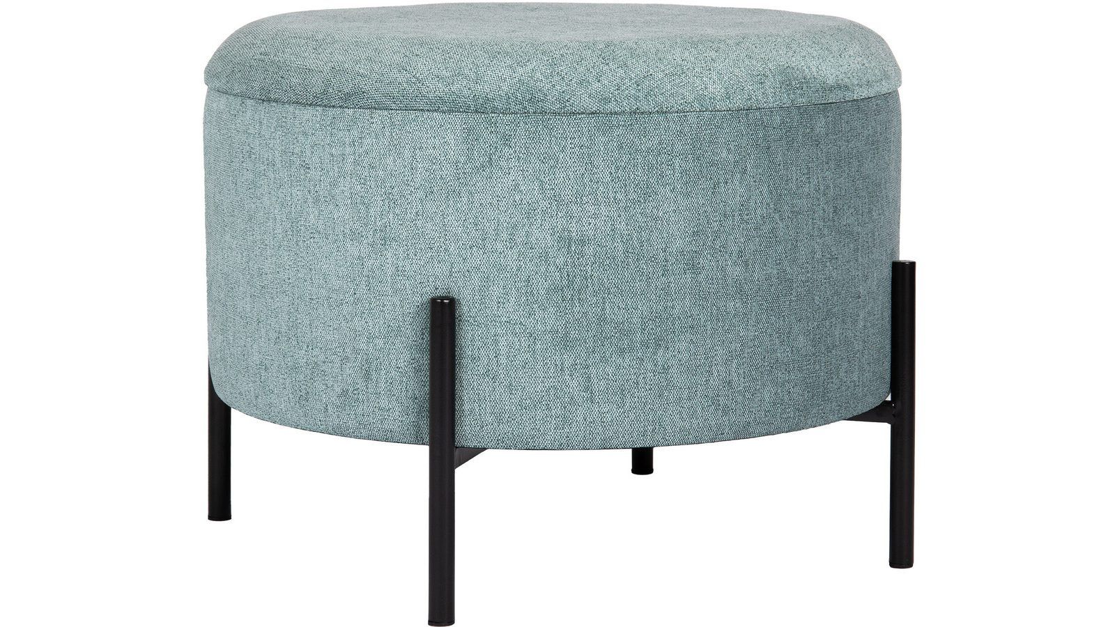 Karan puffi säilytystilalla 55 cm pyöreä - Sinivihreä