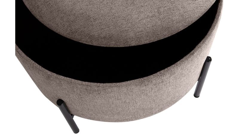 Karan puffi säilytystilalla 55 cm pyöreä - Vaaleanruskea - Huonekalut - Tuoli & nojatuoli - Jakkara & jalkarahi - Säkkirahi