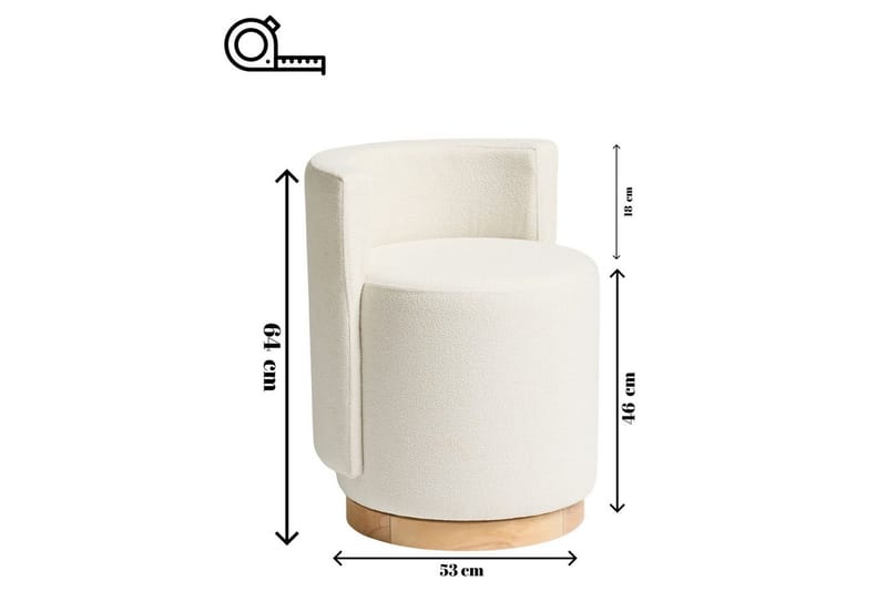 Kelran Jalkajakkara 45 cm - Kerma - Huonekalut - Tuoli & nojatuoli - Jakkara & jalkarahi - Rahi