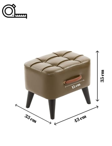 Lenira Istuinrahi 43 cm - Khaki - Huonekalut - Tuoli & nojatuoli - Jakkara & jalkarahi - Säkkirahi
