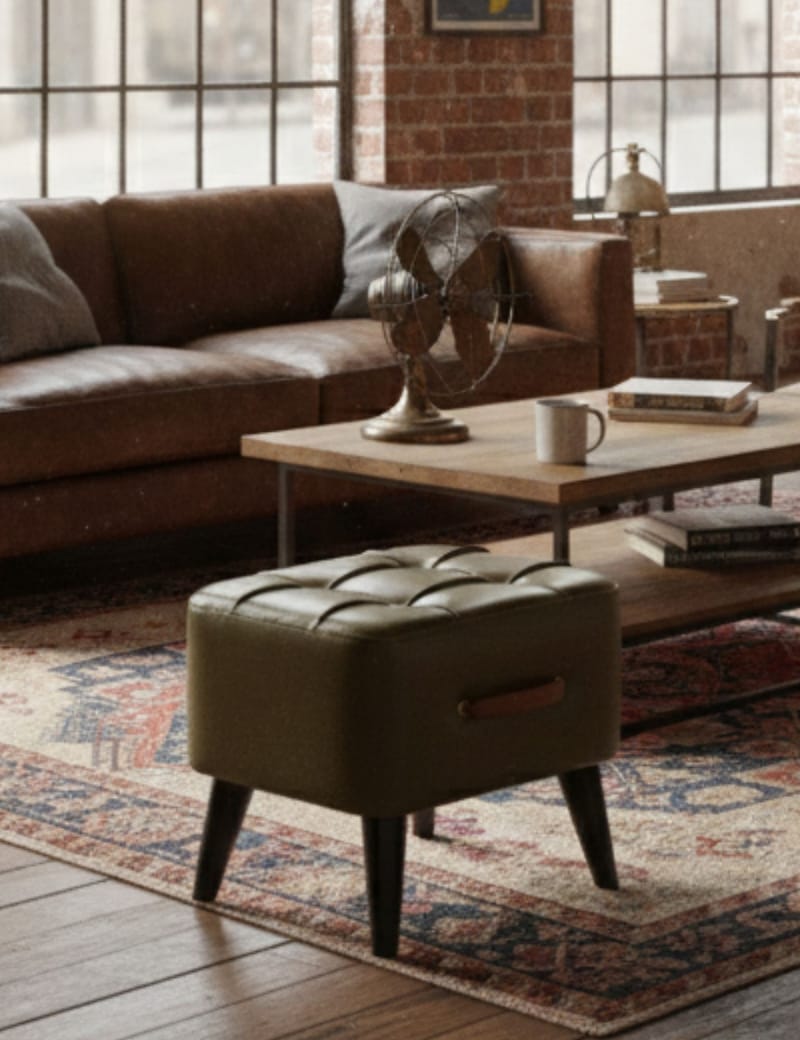 Lenira Istuinrahi 43 cm - Khaki - Huonekalut - Tuoli & nojatuoli - Jakkara & jalkarahi - Säkkirahi