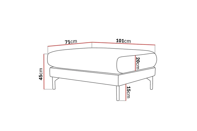 Menard Premium rahi chenillessä - Ruskea - Huonekalut - Tuoli & nojatuoli - Jakkara & jalkarahi - Rahi