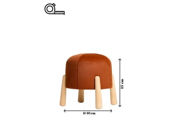 Orryn Jalkajakkara 40 cm - Oranssi/Luonnollinen - Huonekalut - Tuoli & nojatuoli - Jakkara & jalkarahi - Rahi