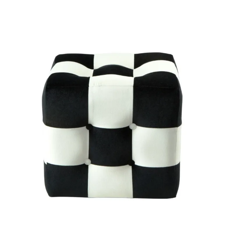 Peticire Istuinrahi 42 cm - Musta ja valkoinen - Huonekalut - Tuoli & nojatuoli - Jakkara & jalkarahi - Säkkirahi