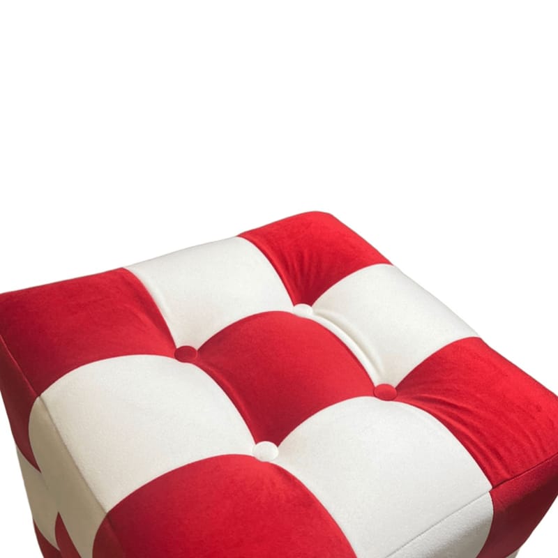 Peticire Istuinrahi 42 cm - Punainen ja valkoinen - Huonekalut - Tuoli & nojatuoli - Jakkara & jalkarahi - Säkkirahi