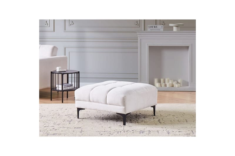 Rahi Alnes Valkoinen/musta - Valkoinen/musta - Huonekalut - Tuoli & nojatuoli - Jakkara & jalkarahi - Rahi