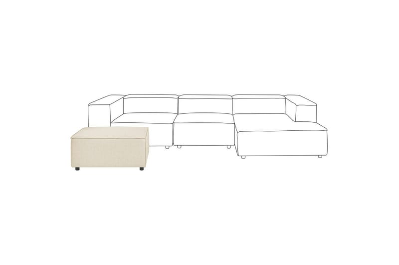 Rahi Aprica Beige/musta - Beige/musta - Huonekalut - Tuoli & nojatuoli - Jakkara & jalkarahi - Rahi