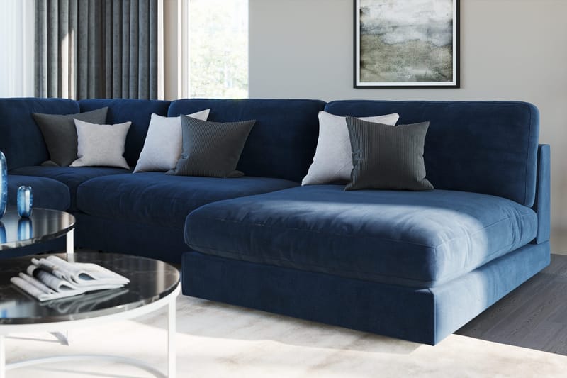 Arken Rahi Sametti - Yönsininen - Huonekalut - Tuoli & nojatuoli - Jakkara & jalkarahi - Rahi