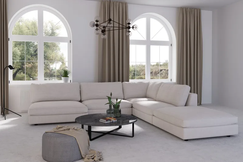 Arken Rahi - Pellavanbeige - Huonekalut - Tuoli & nojatuoli - Jakkara & jalkarahi - Rahi