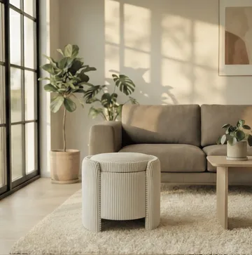Rahi Atelier Del Sofa Cuddle (50 x 46 x 42 cm) Beige - Beige - Huonekalut - Tuoli & nojatuoli - Jakkara & jalkarahi - Säkkirahi