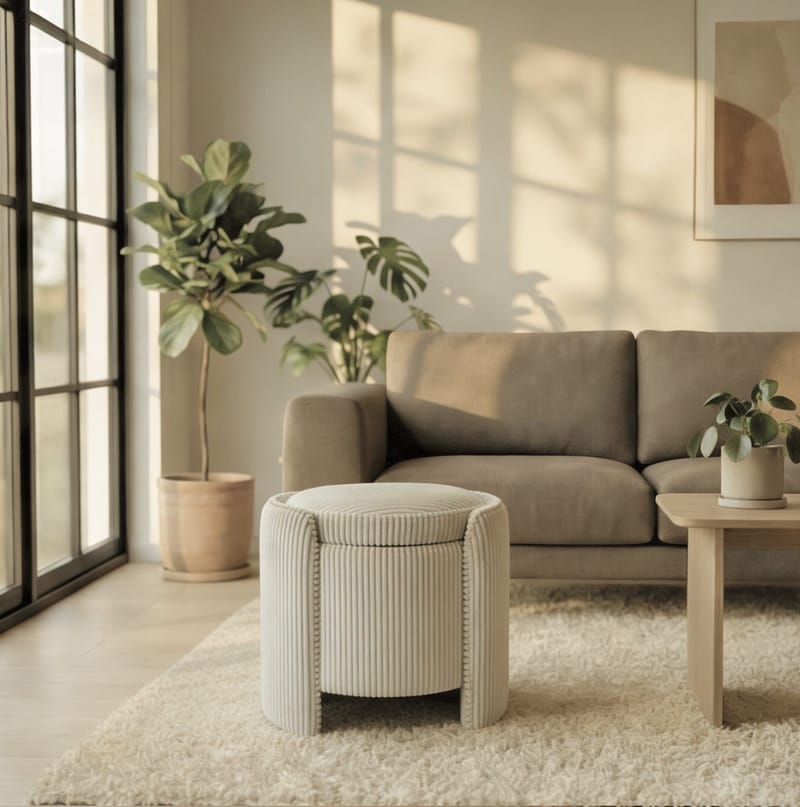 Rahi Atelier Del Sofa Cuddle (50 x 46 x 42 cm) Beige - Beige - Huonekalut - Tuoli & nojatuoli - Jakkara & jalkarahi - Säkkirahi