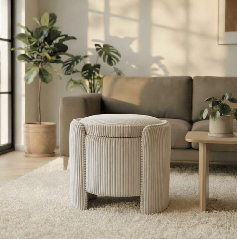 Rahi Atelier Del Sofa Cuddle (50 x 46 x 42 cm) Beige - Beige - Huonekalut - Tuoli & nojatuoli - Jakkara & jalkarahi - Säkkirahi