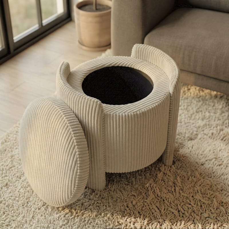 Rahi Atelier Del Sofa Cuddle (50 x 46 x 42 cm) Beige - Beige - Huonekalut - Tuoli & nojatuoli - Jakkara & jalkarahi - Säkkirahi