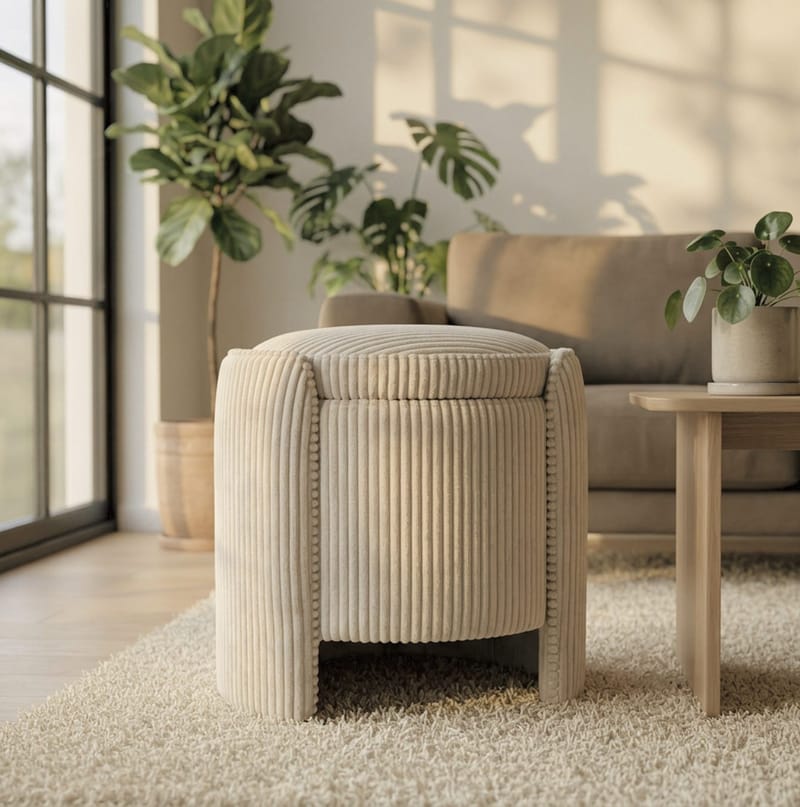 Rahi Atelier Del Sofa Cuddle (50 x 46 x 42 cm) Beige - Beige - Huonekalut - Tuoli & nojatuoli - Jakkara & jalkarahi - Säkkirahi