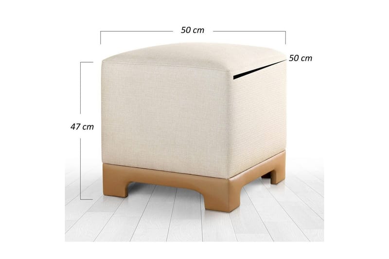 Rahi Belarville Kerma / Beige - Kerma / Beige - Huonekalut - Tuoli & nojatuoli - Jakkara & jalkarahi - Säkkirahi