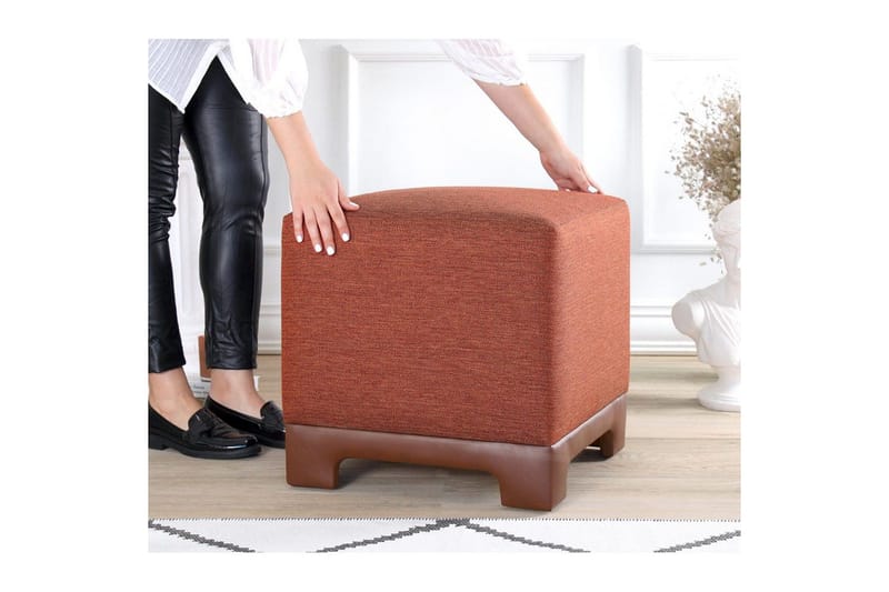 Rahi Belarville Tiilenpunainen - Tiilenpunainen - Huonekalut - Tuoli & nojatuoli - Jakkara & jalkarahi - Säkkirahi