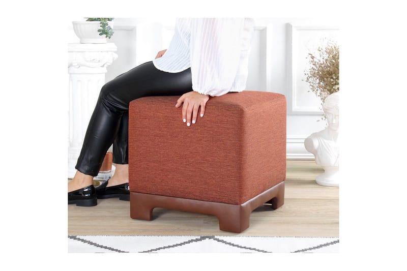 Rahi Belarville Tiilenpunainen - Tiilenpunainen - Huonekalut - Tuoli & nojatuoli - Jakkara & jalkarahi - Säkkirahi