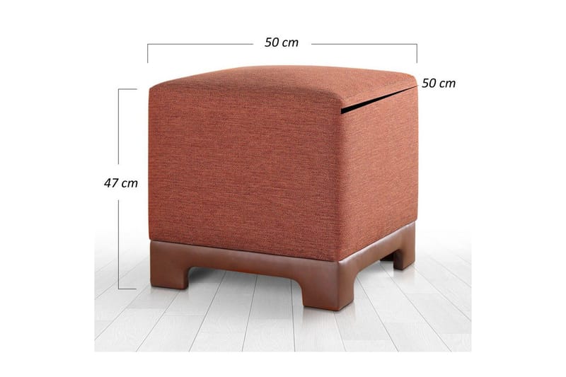 Rahi Belarville Tiilenpunainen - Tiilenpunainen - Huonekalut - Tuoli & nojatuoli - Jakkara & jalkarahi - Säkkirahi