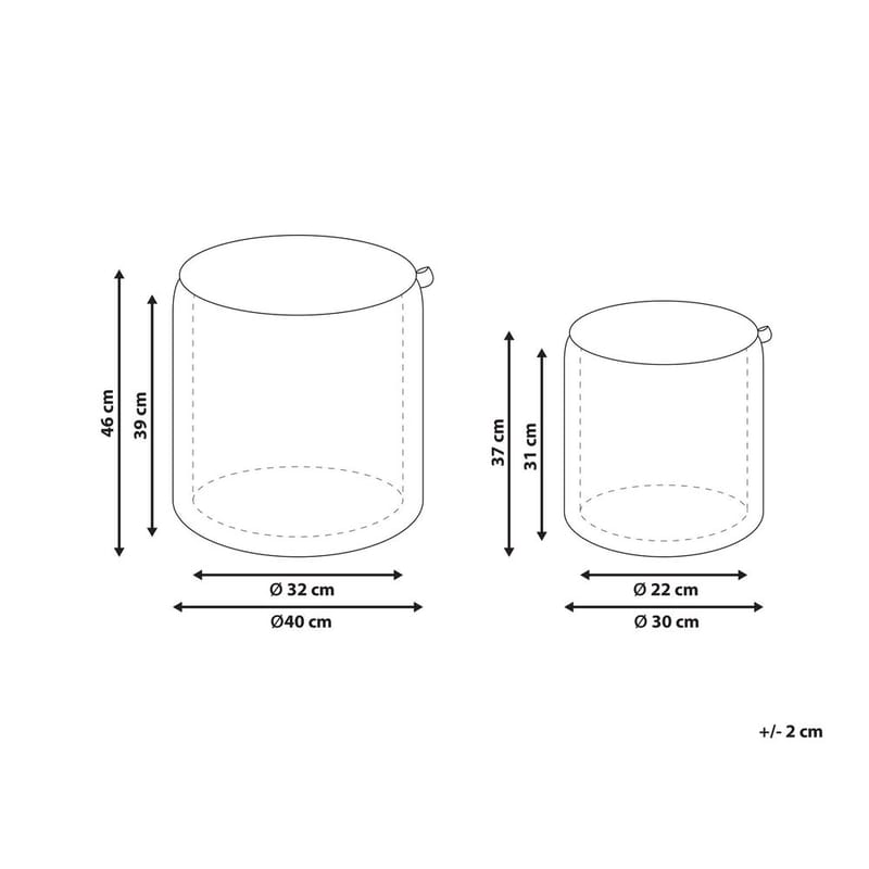 Rahi Berea 2-pakkaus - Valkoinen - Huonekalut - Tuoli & nojatuoli - Jakkara & jalkarahi - Säkkirahi