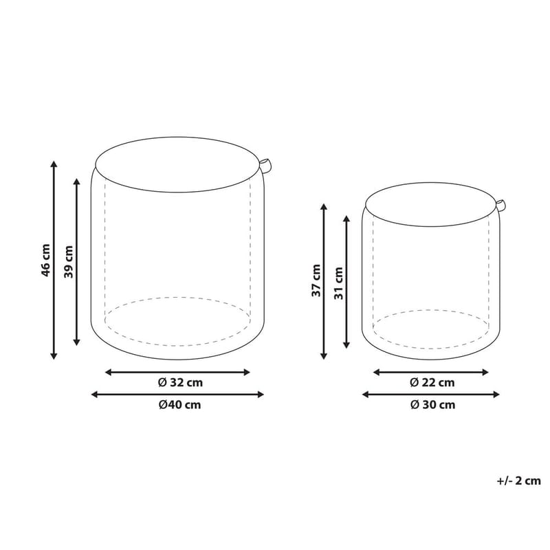 Rahi Berea 2-pakkaus - Ruskea - Huonekalut - Tuoli & nojatuoli - Jakkara & jalkarahi - Säkkirahi
