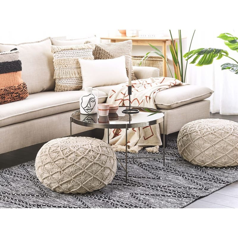 Rahi Berkane - Beige/50x50x30 - Huonekalut - Tuoli & nojatuoli - Jakkara & jalkarahi - Säkkirahi