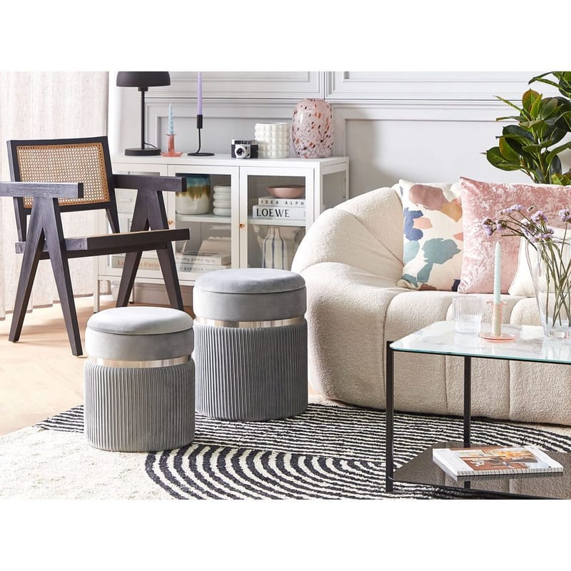 Rahi Camdenton 2-pakkaus - Harmaa - Huonekalut - Tuoli & nojatuoli - Jakkara & jalkarahi - Säkkirahi