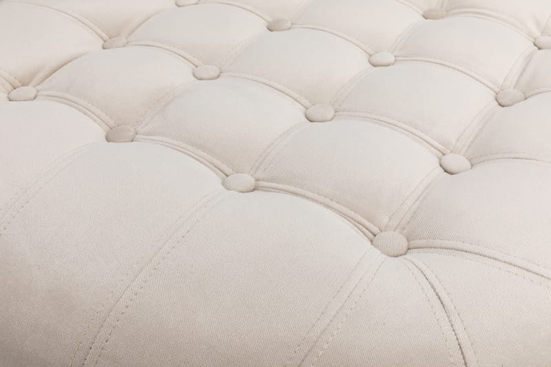 Jalkarahi Chester Deluxe Pyöreä 80 cm Sametti - Beige - Huonekalut - Tuoli & nojatuoli - Jakkara & jalkarahi - Rahi
 - Chesterfield-rahi