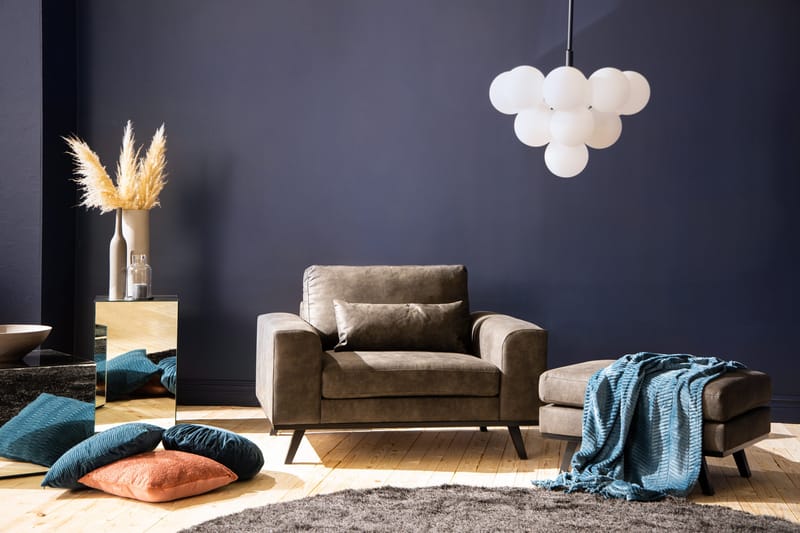 Copenhagen Rahi Keinonahka - Tummanharmaa - Huonekalut - Tuoli & nojatuoli - Jakkara & jalkarahi - Rahi