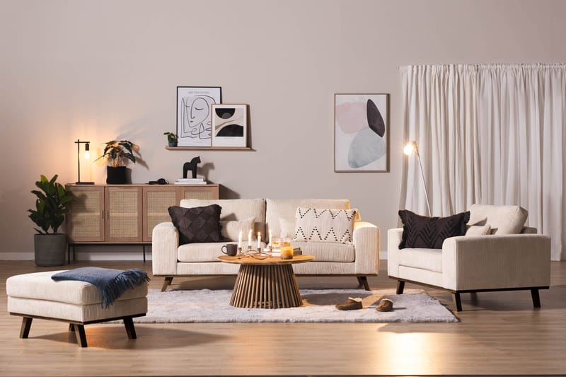 Copenhagen Rahi Manchester - Beige - Huonekalut - Tuoli & nojatuoli - Jakkara & jalkarahi - Rahi