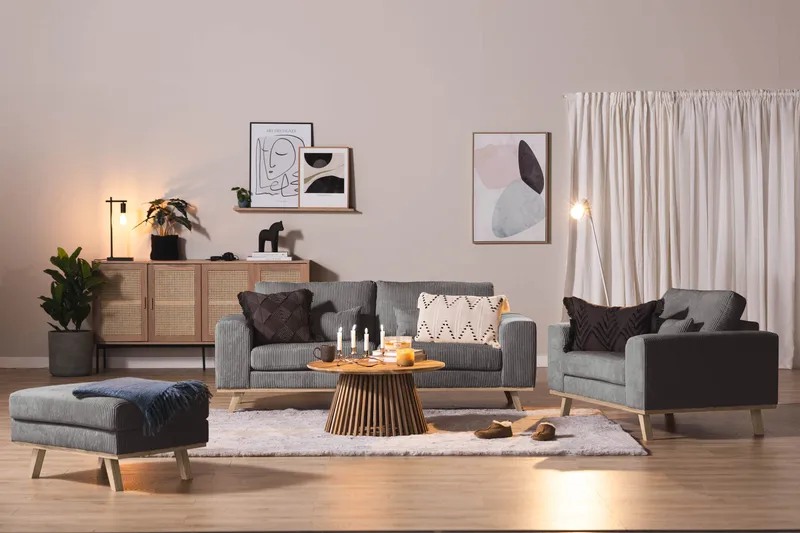 Copenhagen Rahi Manchester - Harmaa - Huonekalut - Tuoli & nojatuoli - Jakkara & jalkarahi - Rahi