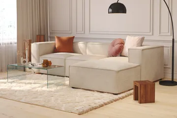 Cubo 1-istuttava Suorakulmainen Rahi Manchester 120 cm leveä - Beige - Huonekalut - Tuoli & nojatuoli - Jakkara & jalkarahi - Rahi