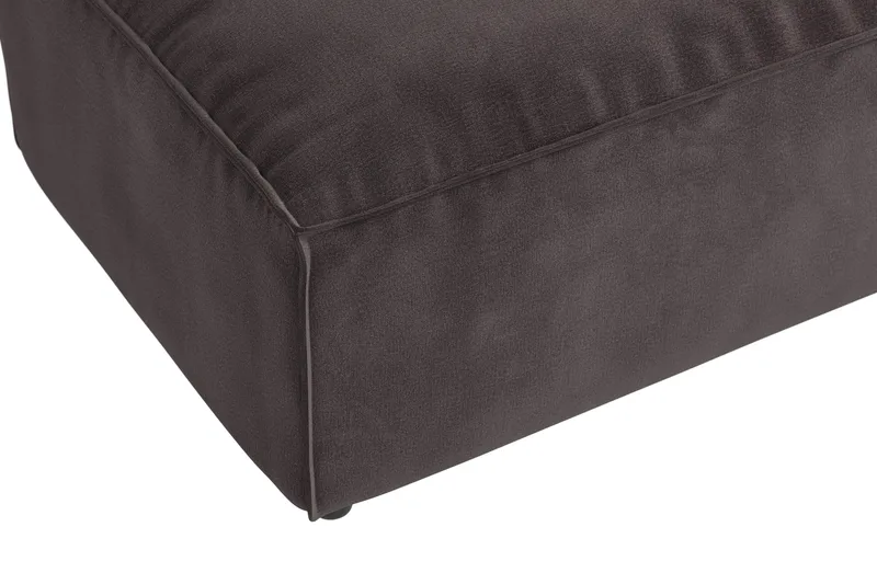 Cubo 1-istuttava Suorakulmainen Rahi Sametti 120 cm leveä - Tummanharmaa - Huonekalut - Tuoli & nojatuoli - Jakkara & jalkarahi - Rahi